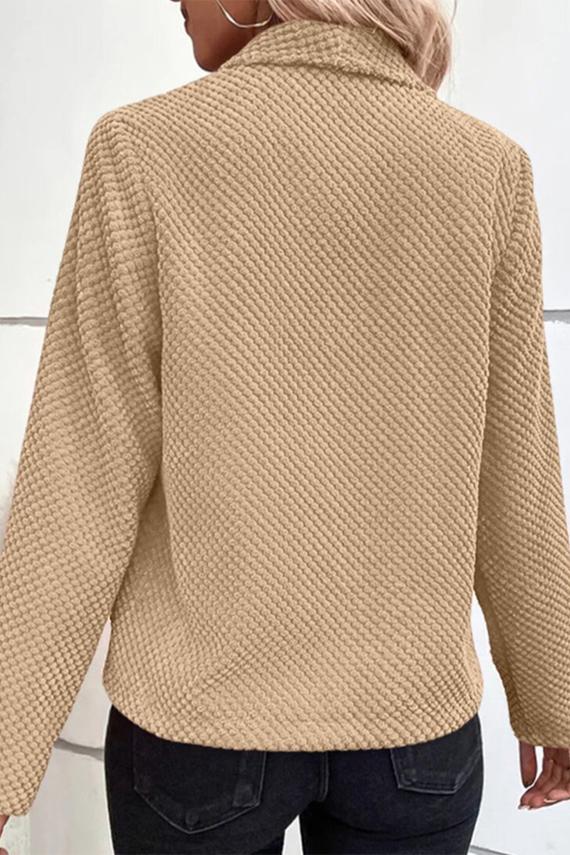 Vêtements d'extérieur décontractés et sobres à col rabattu (5 couleurs)