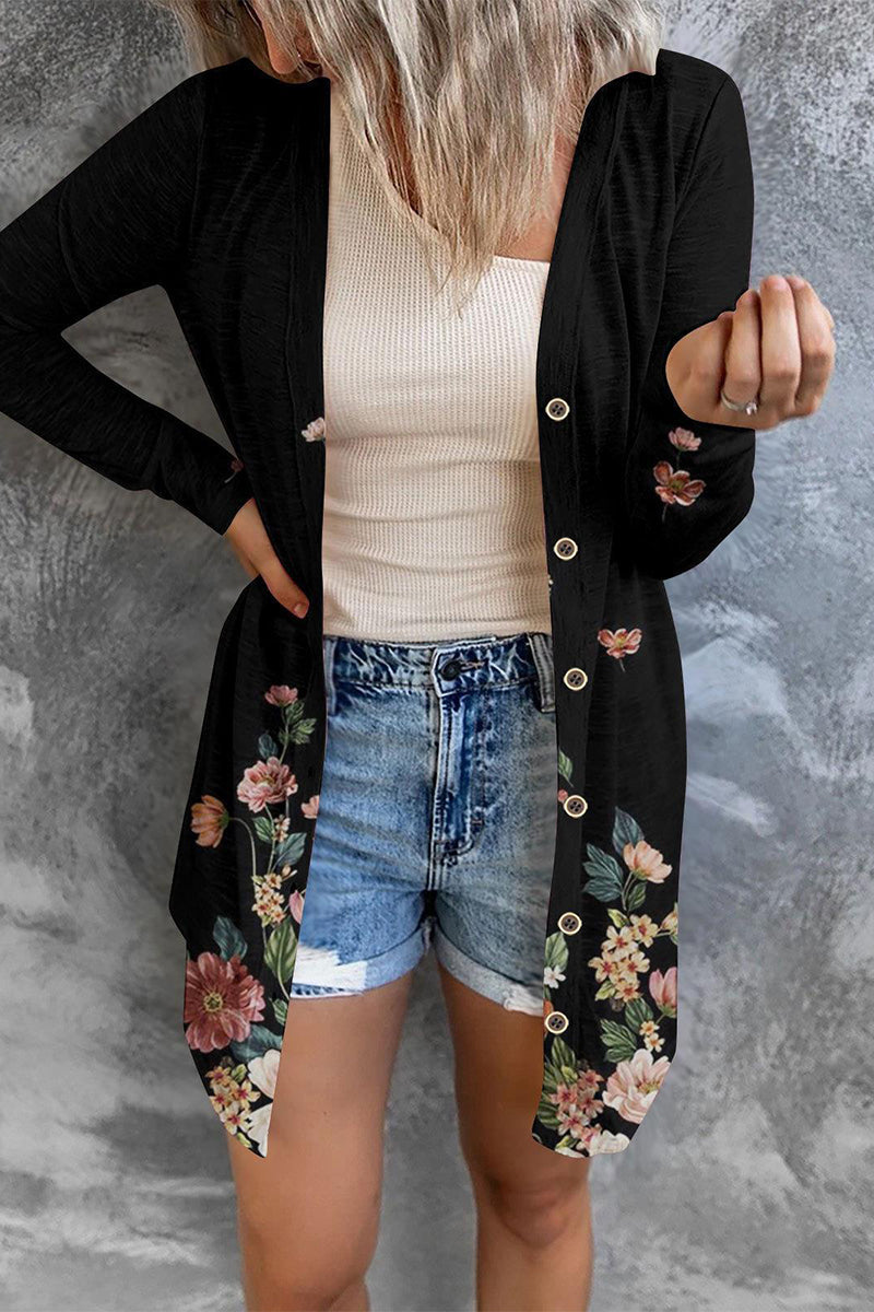 Vêtements d'extérieur à col cardigan, style patchwork et imprimé streetwear (8 couleurs)