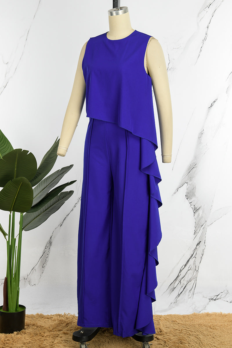 Combinaisons décontractées, unies, en patchwork, avec col rond, taille standard.