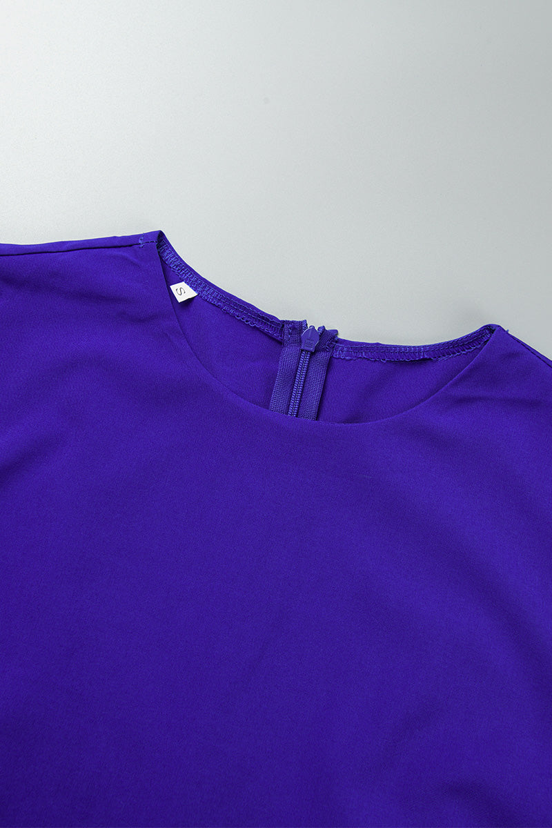 Combinaisons décontractées, unies, en patchwork, avec col rond, taille standard.