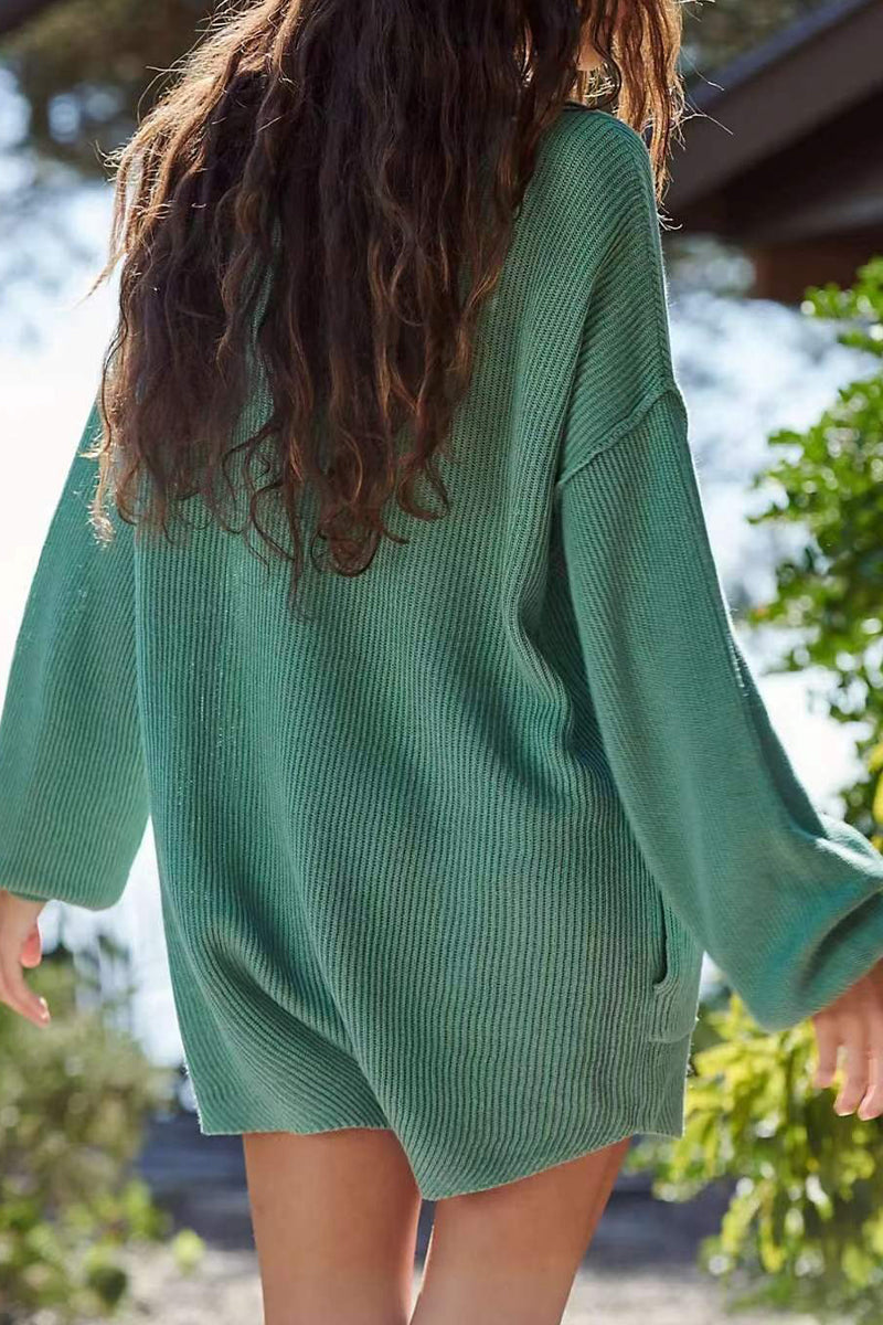 Combinaisons décontractées, simples, à boutons, col en V, amples.