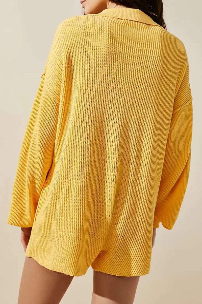 Combinaisons décontractées, simples, à boutons, col en V, amples.