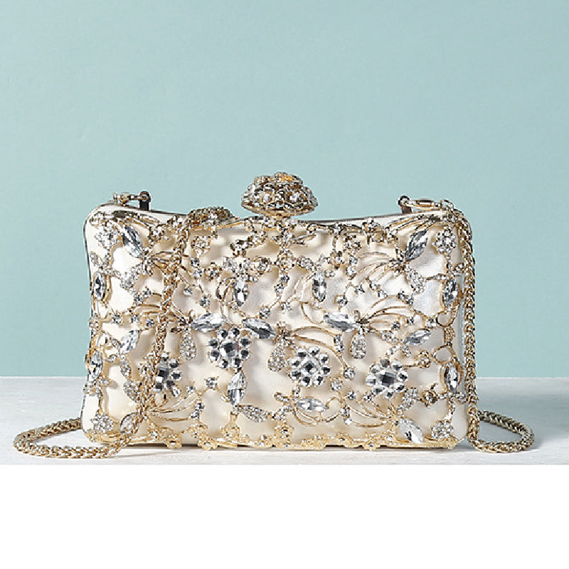 Sacs à main dépareillés décontractés avec chaînes et strass (4 couleurs)