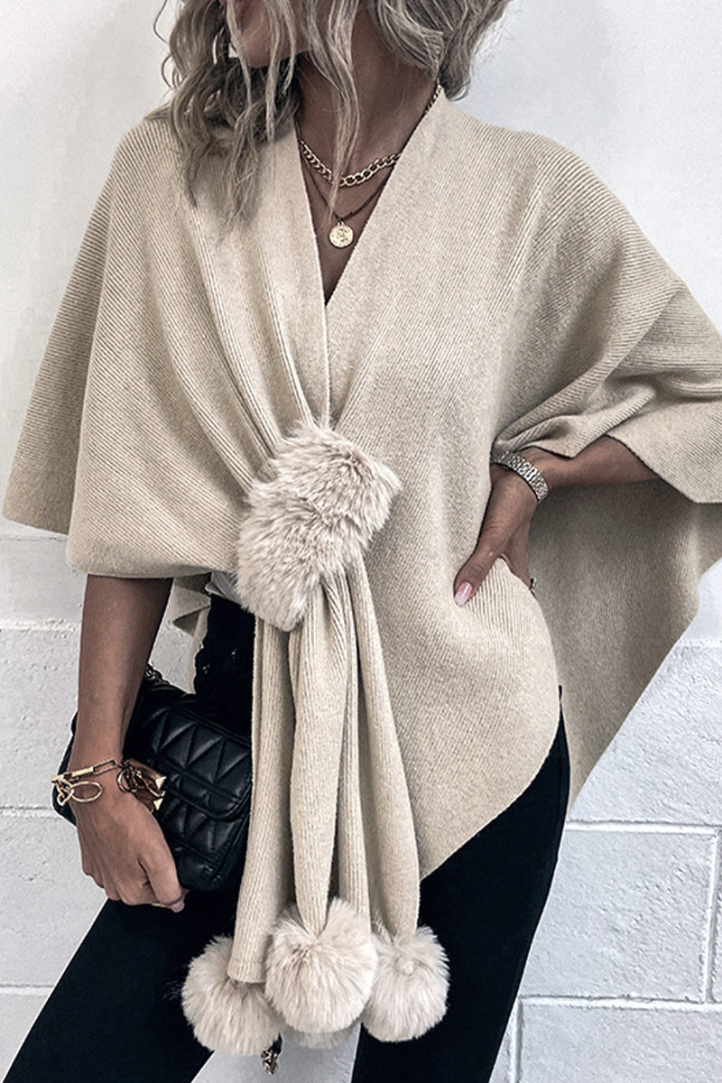 Vêtements d'extérieur décontractés et élégants, en patchwork uni, avec col en V.