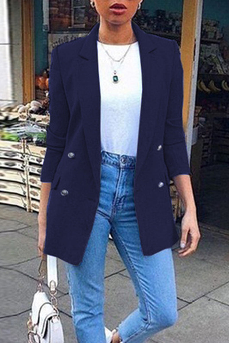 Vêtements d'extérieur décontractés, patchwork, col montant (4 couleurs)