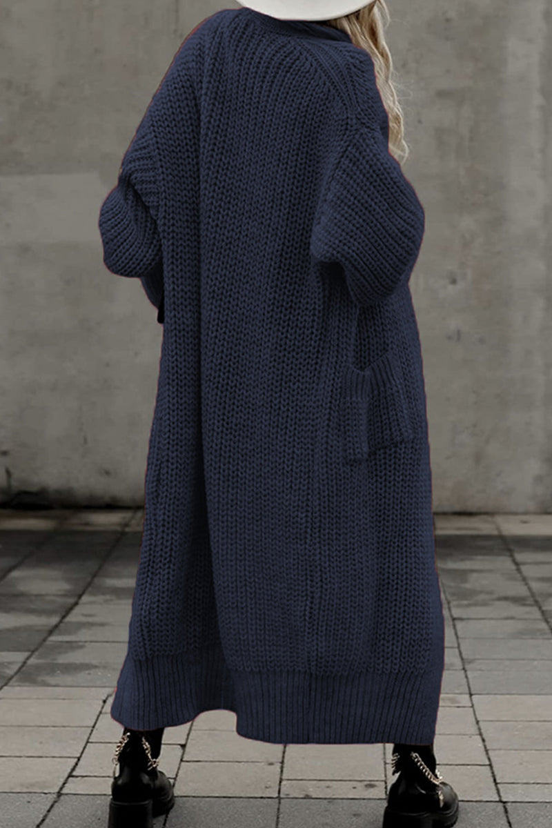 Vêtements d'extérieur décontractés à col en V avec poches (4 couleurs)