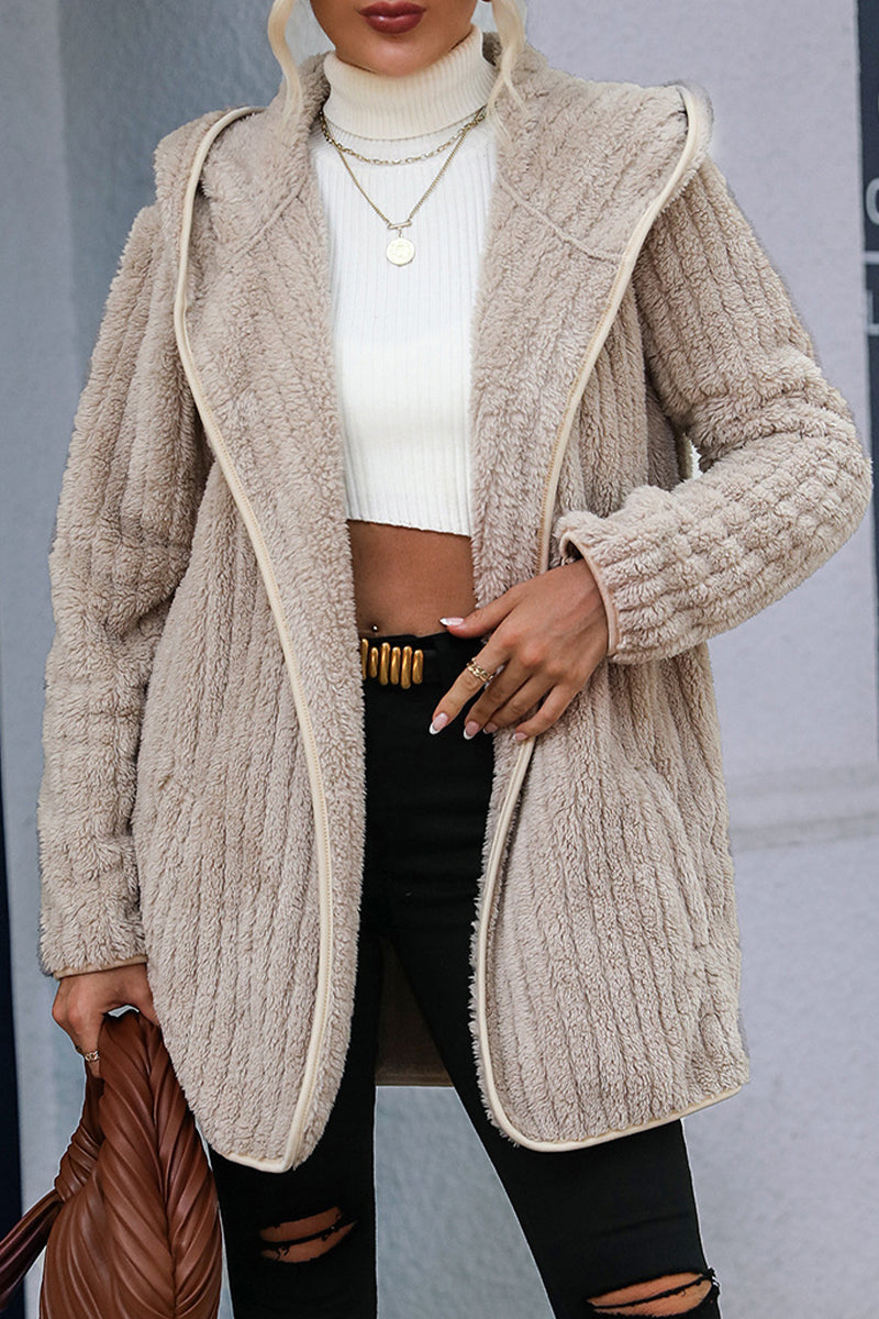 Vêtements d'extérieur décontractés, style streetwear, patchwork, capuche à cordon, col montant (4 couleurs)