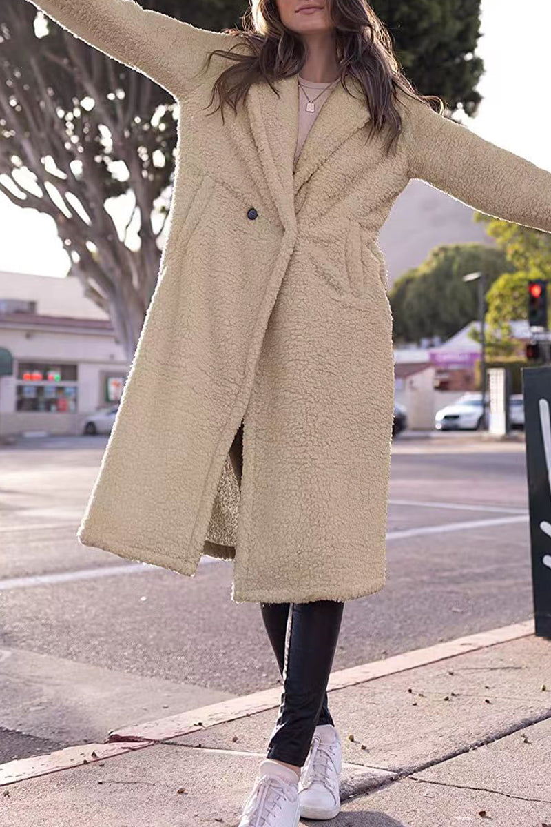 Vêtements d'extérieur décontractés à capuche et à boutons (4 couleurs)