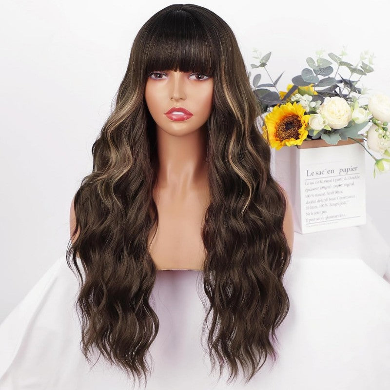 Pérruques patchwork à changement de couleur progressif décontractées