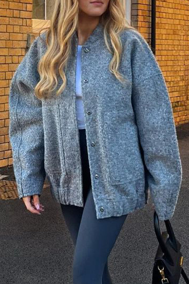 Vêtements d'extérieur décontractés à col mandarin et patchwork (5 couleurs)