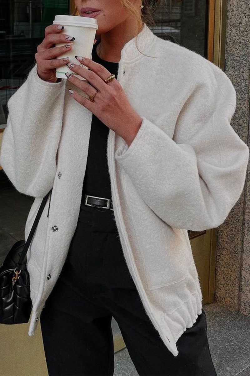 Vêtements d'extérieur décontractés à col mandarin et patchwork (5 couleurs)