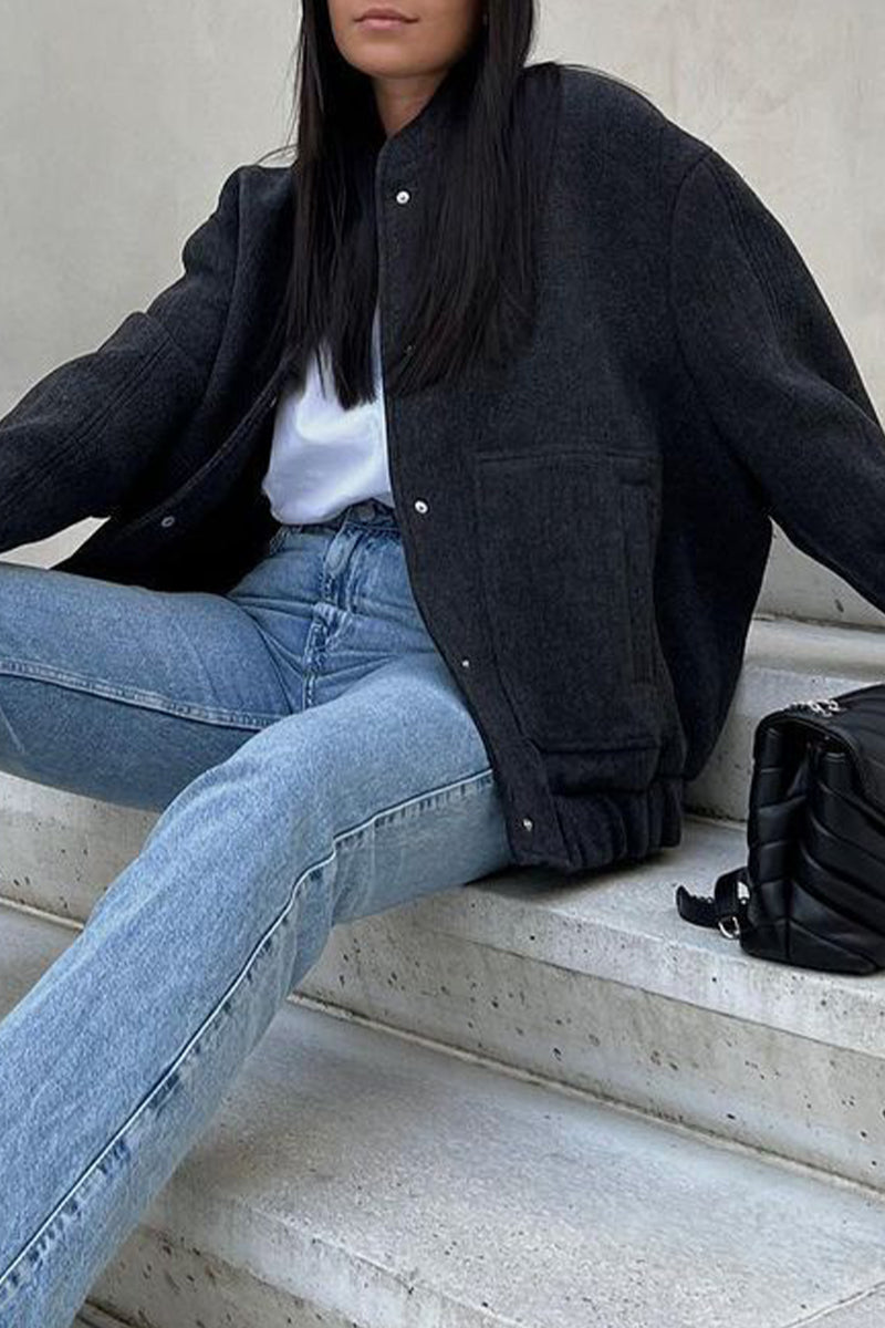 Vêtements d'extérieur décontractés à col mandarin et patchwork (5 couleurs)