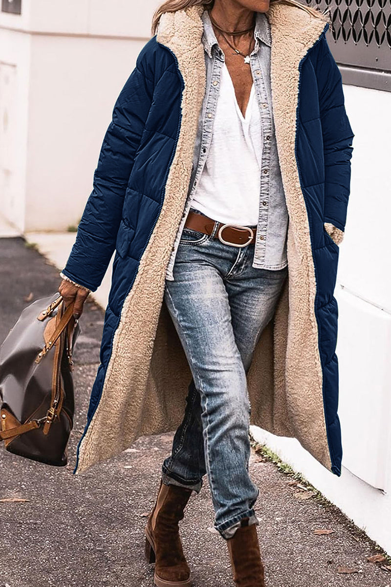 Vêtements d'extérieur à capuche, style streetwear décontracté, patchwork uni (5 couleurs)