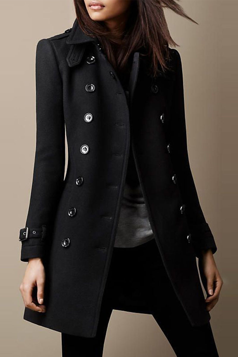 Vêtements d'extérieur décontractés à col mandarin et boutons (4 couleurs)