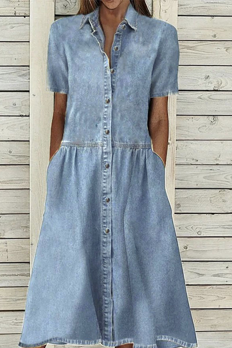 Robes-jupes style patchwork, col montant, coupe trapèze, style décontracté.