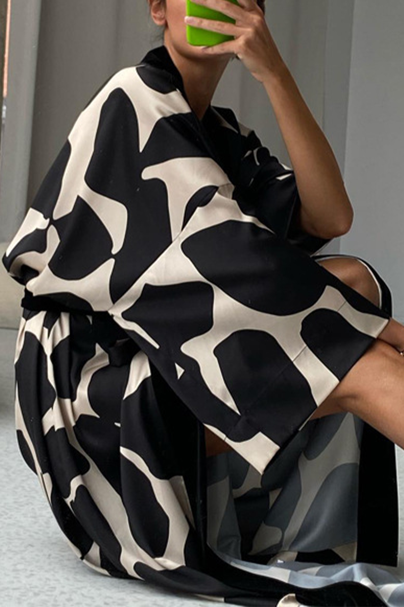 Vêtements de nuit bandage à imprimé géométrique Casual Living