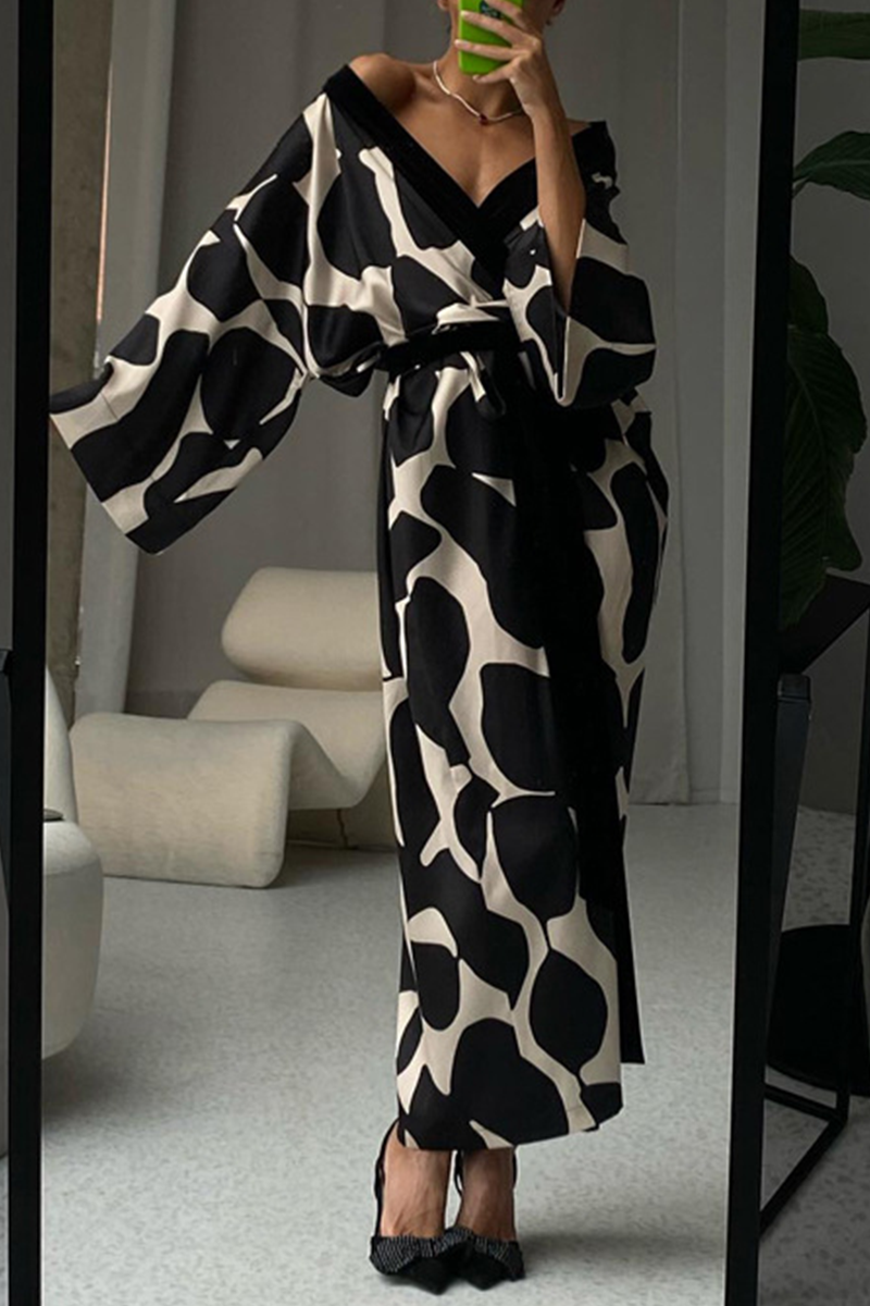 Vêtements de nuit bandage à imprimé géométrique Casual Living