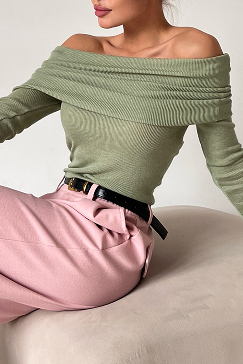 Sexy Solid Off the Shoulder Tops(5 Colors)