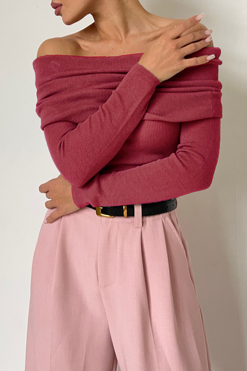 Sexy Solid Off the Shoulder Tops(5 Colors)