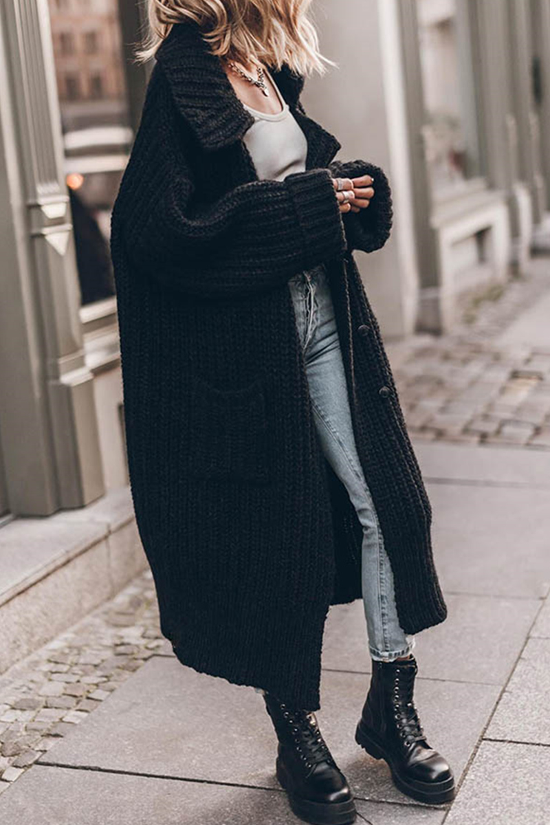 Vêtements d'extérieur élégants et décontractés, à col rabattu, avec poches et tissage uni.