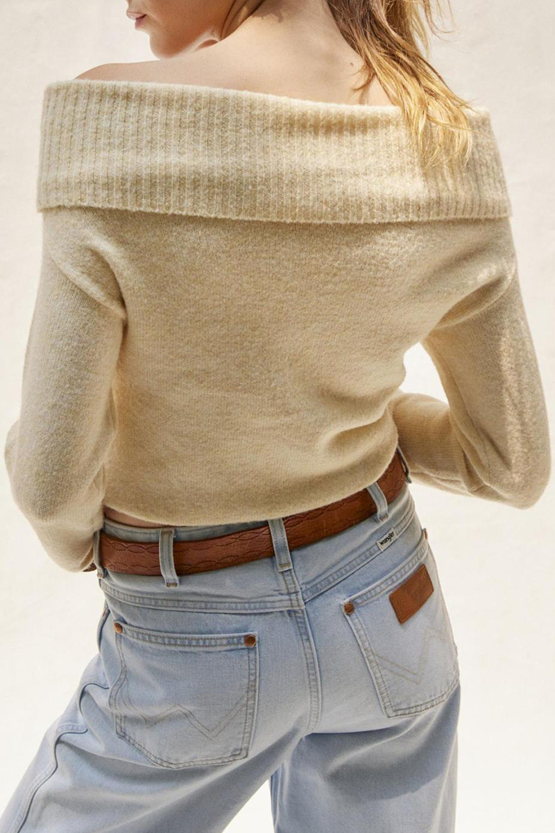Sexy Solid Backless Off the Shoulder Sweaters (5 Colors)
