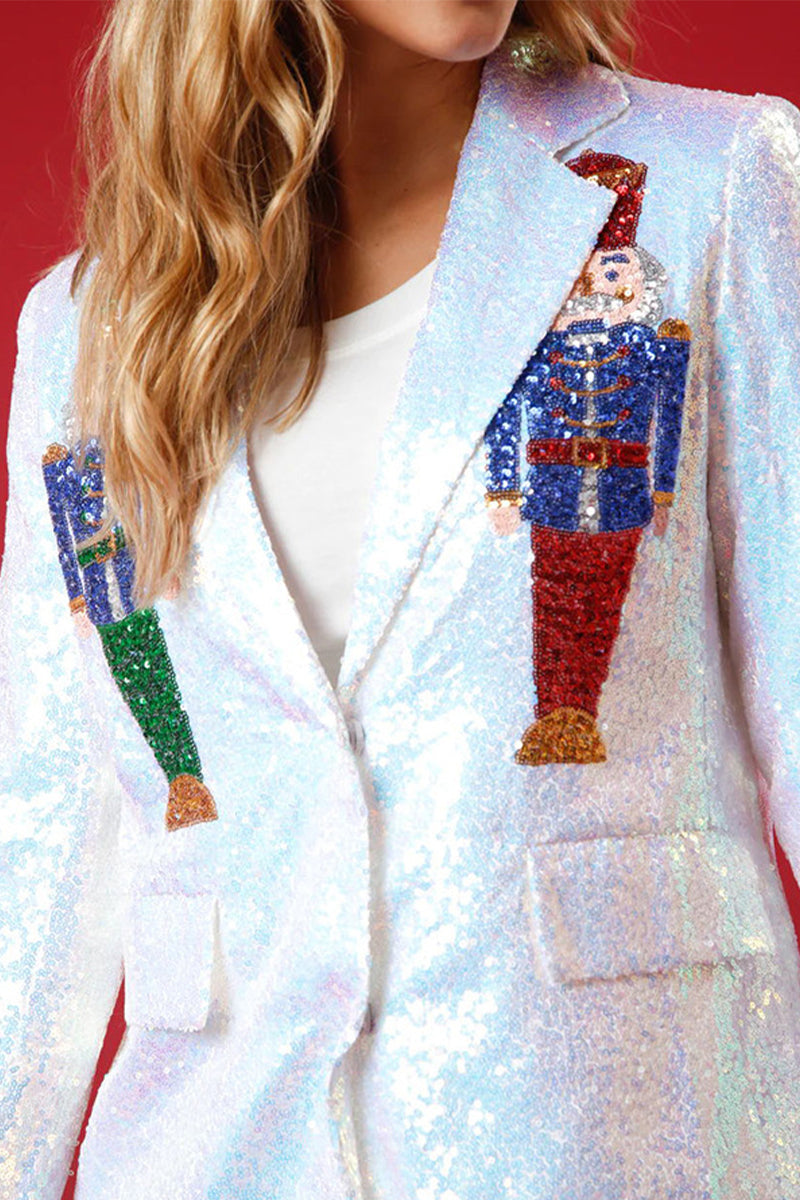 Vêtements d'extérieur décontractés, unis, à paillettes et col montant.