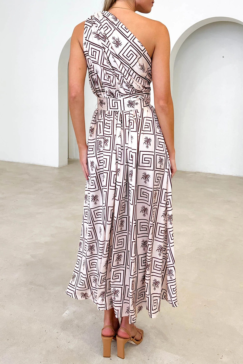 Robes sexy à fleurs, dos nu, col oblique et taille cintrée.