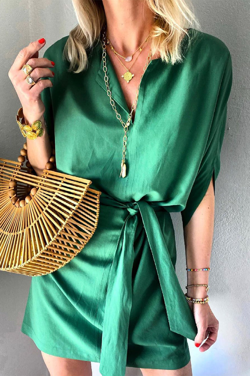 Robes de princesse décontractées, simples, à empiècements et col en V.