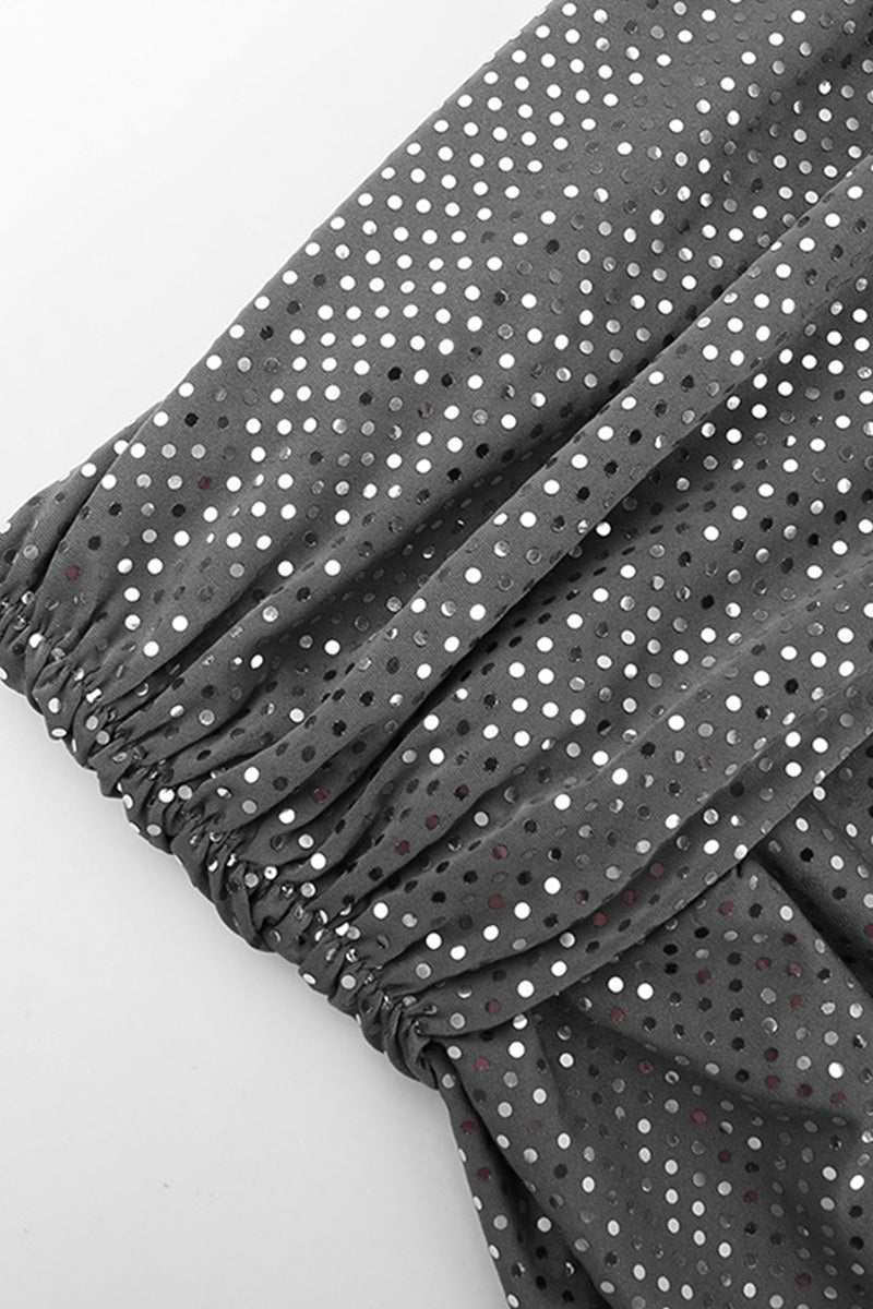 Robes-jupes longues sexy, décolletées, dos nu, épaules dénudées, à motif ajouré.