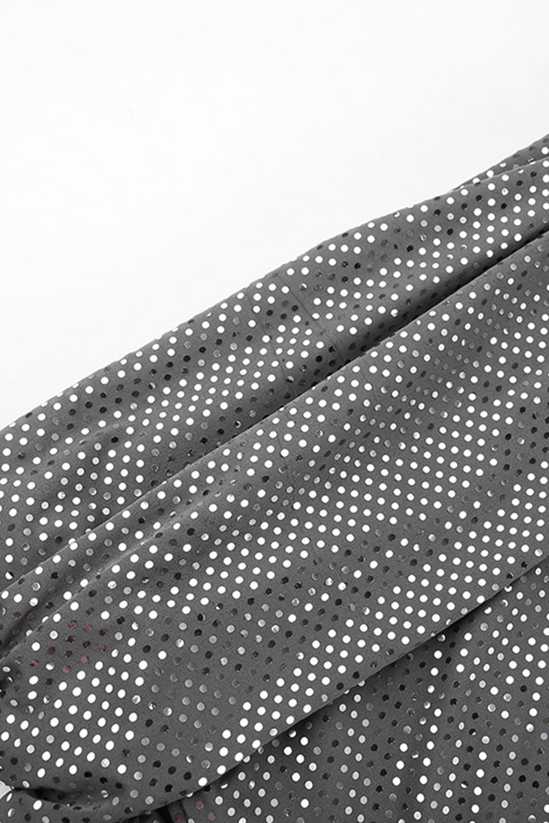 Robes-jupes longues sexy, décolletées, dos nu, épaules dénudées, à motif ajouré.