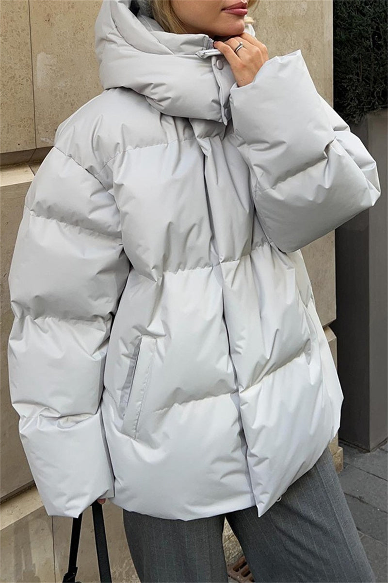 Vêtements d'extérieur à capuche, style patchwork uni, décontractés (6 couleurs)