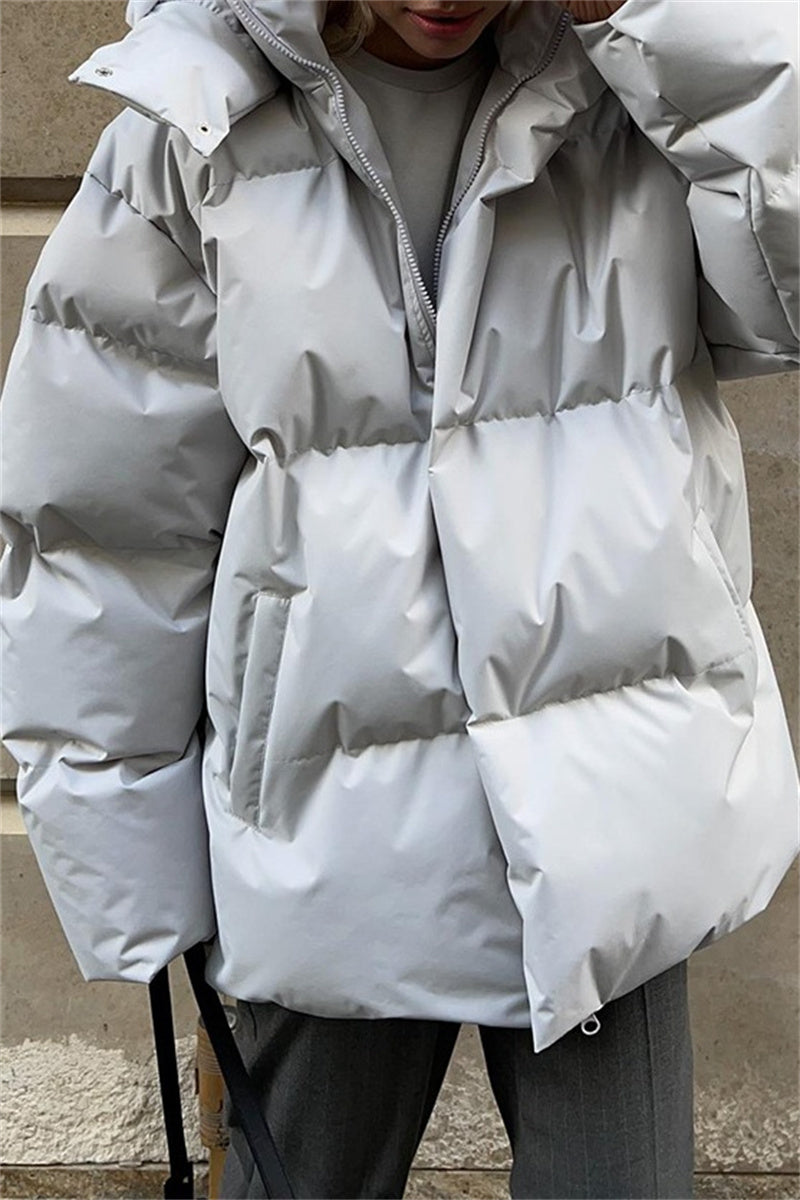 Vêtements d'extérieur à capuche, style patchwork uni, décontractés (6 couleurs)