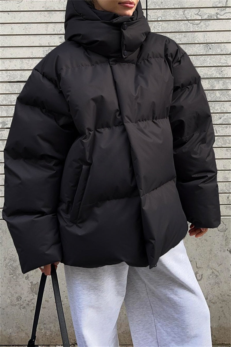 Vêtements d'extérieur à capuche, style patchwork uni, décontractés (6 couleurs)