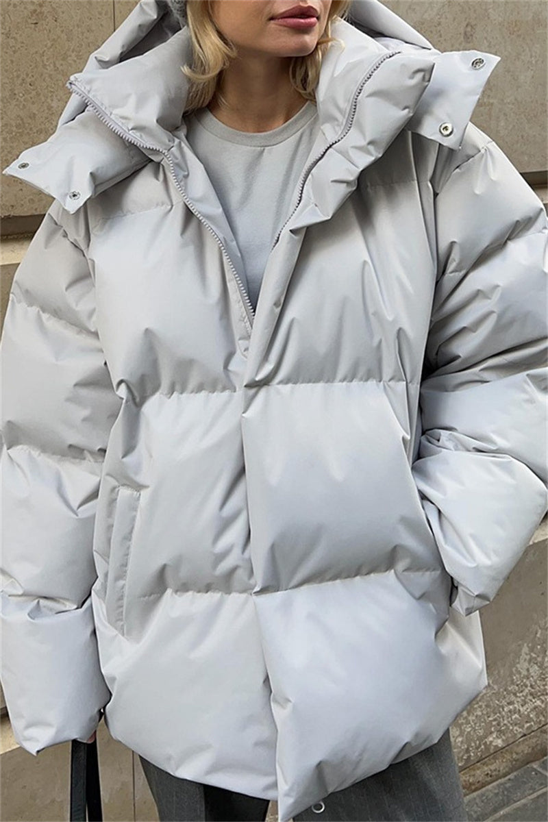 Vêtements d'extérieur à capuche, style patchwork uni, décontractés (6 couleurs)