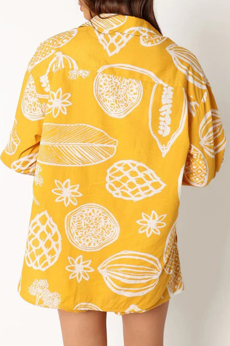 Ensemble deux pièces décontracté à manches longues, col montant, avec patchwork floral.