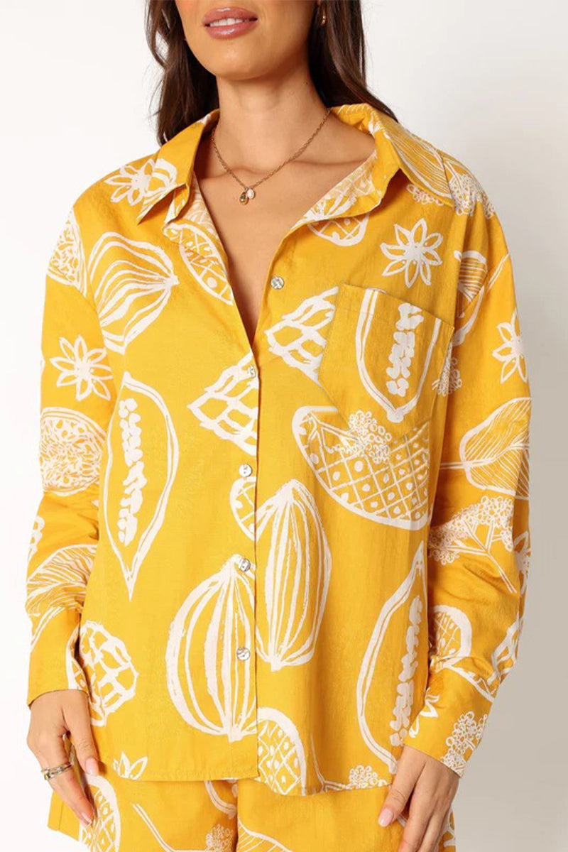 Ensemble deux pièces décontracté à manches longues, col montant, avec patchwork floral.