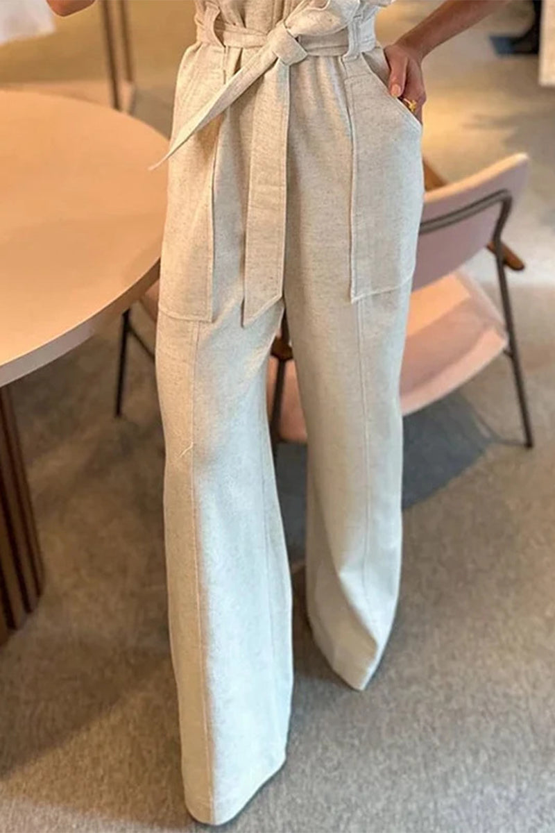 Combinaisons simples, style britannique décontracté, col montant, bandage, taille régulière.