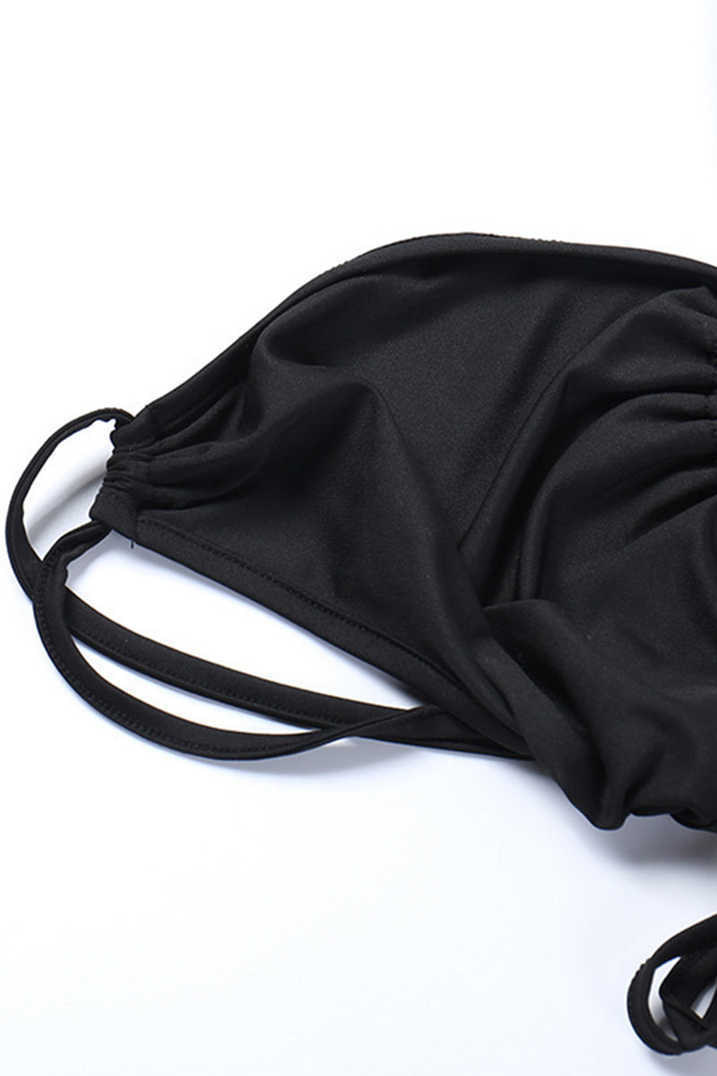 Robe de plage sexy, dos nu, décolleté en V, fendue, dos ajouré (3 couleurs)