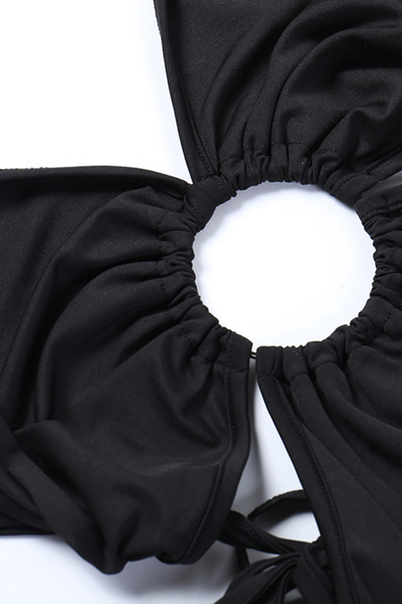 Robe de plage sexy, dos nu, décolleté en V, fendue, dos ajouré (3 couleurs)