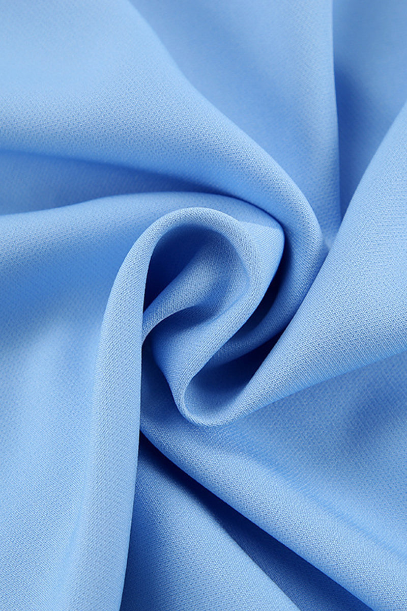 Jolies robes élégantes, unies, à volants, fendu, col rond, nouées à la taille.