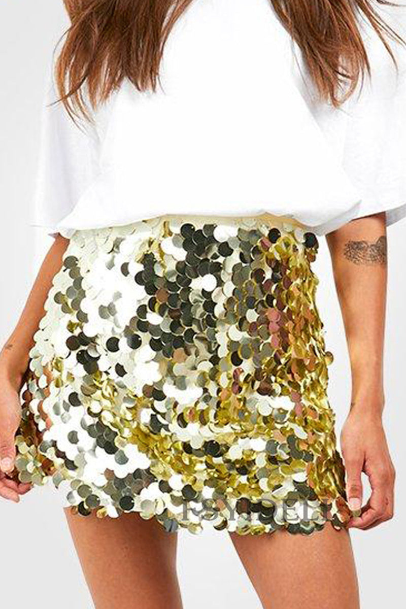 Sexy Solid Sequins Regular Type A Solid Color Bottoms