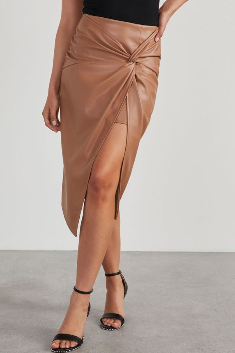 Jupe crayon classique, taille haute, fendue, couleur unie, décontractée.