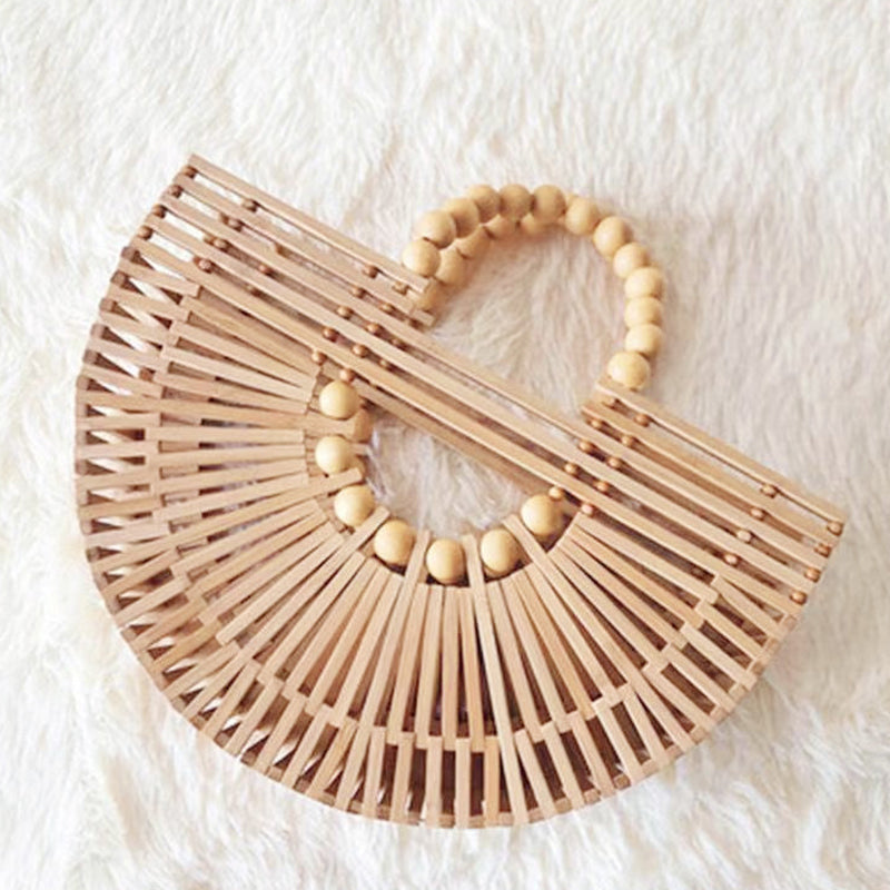 Sacs tissés décontractés en patchwork uni