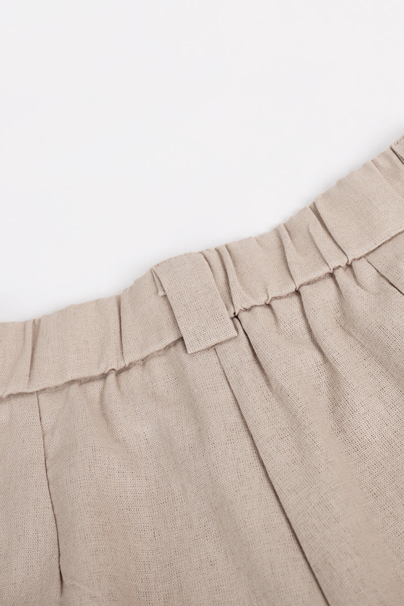 Ensemble deux pièces décontracté style britannique, col en V, sans manches, avec boucle (3 couleurs)