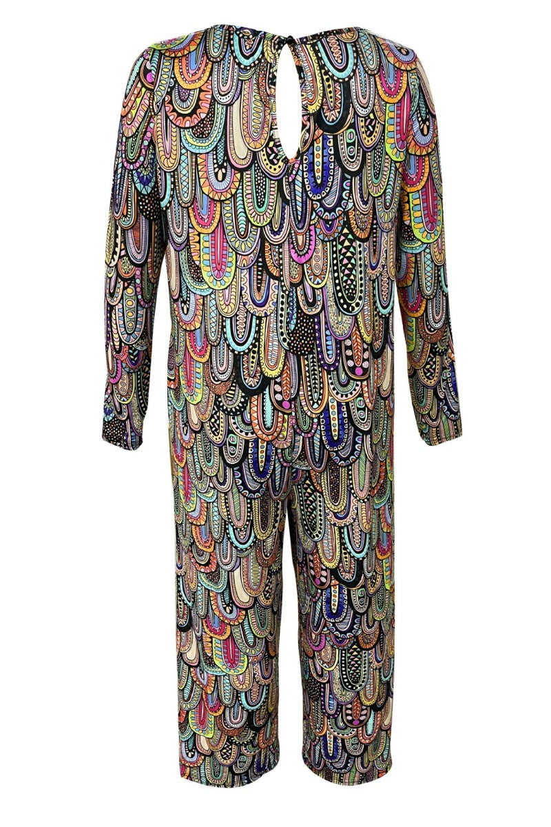 Combinaisons décontractées à col en U, imprimé basique, coupe standard (3 couleurs)