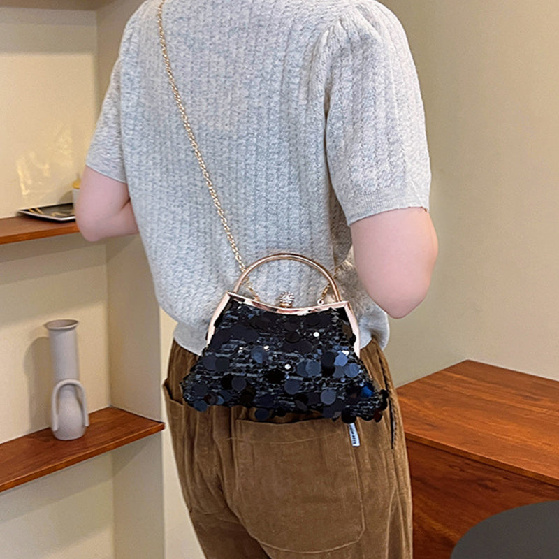 Sacs patchwork à paillettes unis (5 couleurs)