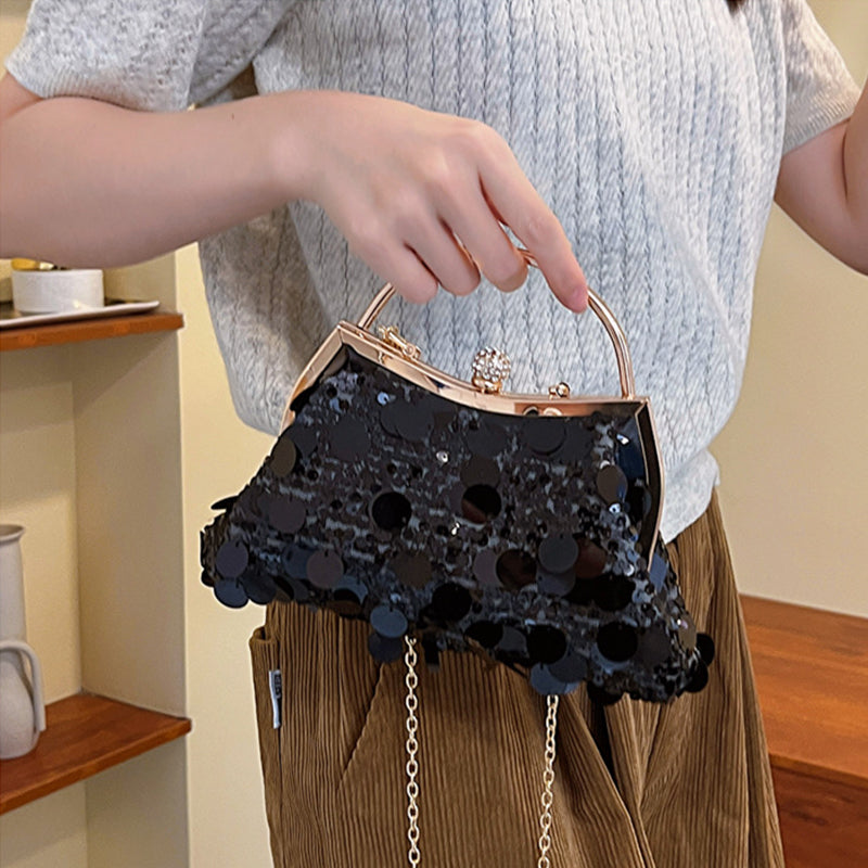 Sacs patchwork à paillettes unis (5 couleurs)