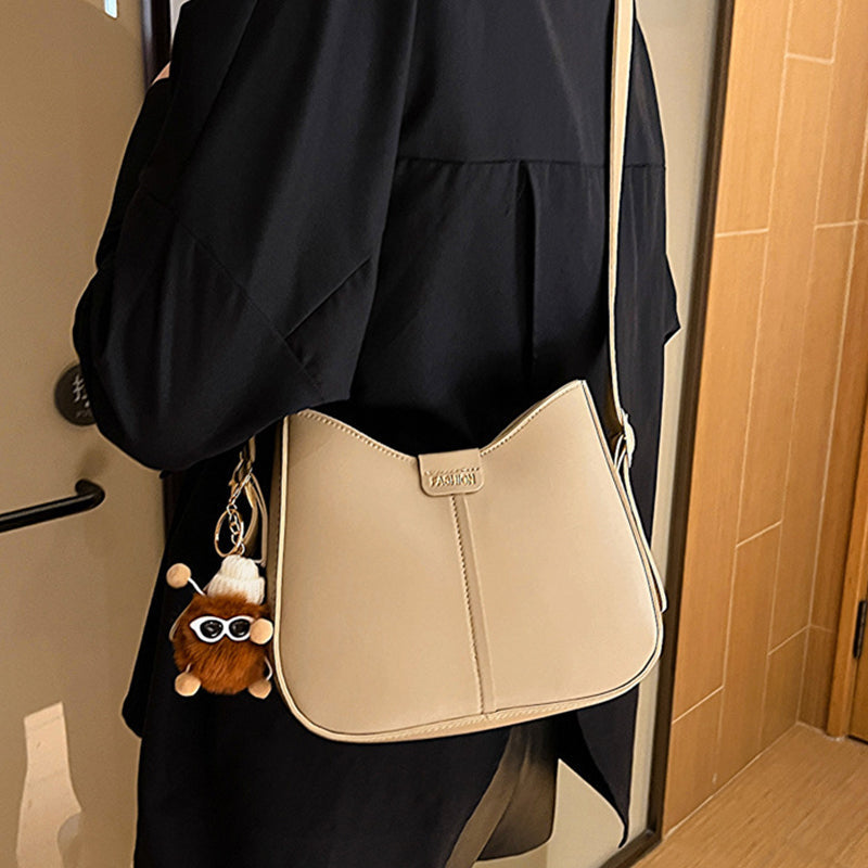 Sacs patchwork unis à motif simple et décontracté (avec pendentif) (4 couleurs)