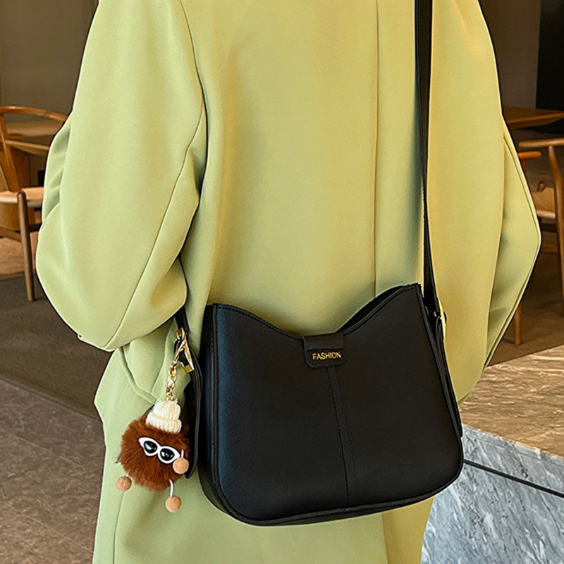 Sacs patchwork unis à motif simple et décontracté (avec pendentif) (4 couleurs)