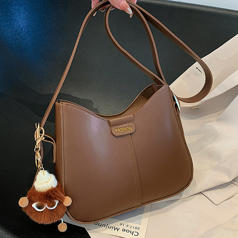 Sacs patchwork unis à motif simple et décontracté (avec pendentif) (4 couleurs)